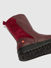 Zip Up Boots EZRA649SOF DK. RED W/BORDEAUX FELT